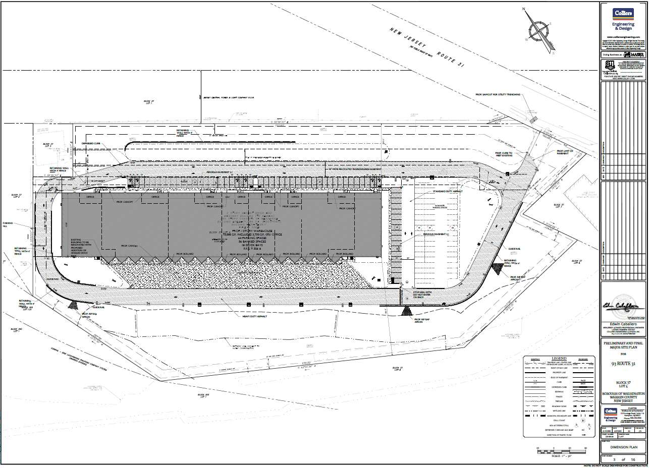 Approved site plan for 93 Route 31 in Washington, New Jersey